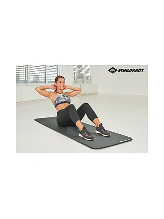 SCHILDKRÖT |  Fitnessmatte 10 mm, Grau, mit Tragegurt | 